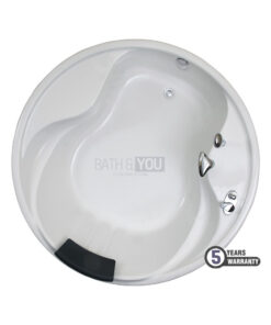 Alternative view of Cosmo Round Soaking Drop-In Bathtub